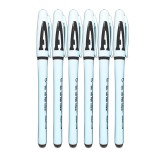 Set 6 Pix Gel Negru 0.5mm Ropet - Scriere Fină, Birou &amp; Școală - Calitate Superioară cu Grip Cauciucat