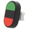 Comutator dublu 22mm roșu/verde