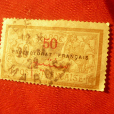 Timbru Maroc 1914 Protectorat Francez , val.50C stampilat