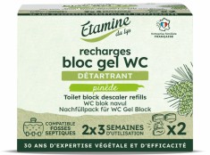 Rezerva 2 pastile gel pentru curatare si detartrare toaleta, parfum pin si eucalipt Etamine
