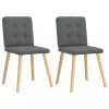 Set 2 Scaune Sufragerie Gossi Gri Inchis Textil, 45x54x86 cm, Metal/Lemn, 110kg