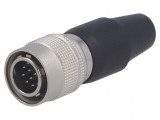 Conector circular HR10 push-pull mufă 2A argintat lipire