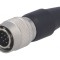 Conector circular HR10 push-pull mufă 2A argintat lipire
