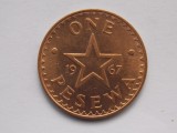 ONE PESEWA 1967 GHANA-AUNC