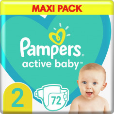 Pampers Active Baby Size 2 scutece de unică folosință 4-8 kg 72 buc