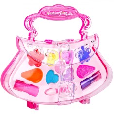 Set accesorii machiaj pentru fetite, model gentuta, multicolor