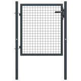 Gossi poarta de gradina din plasa, gri, 100x125 cm, otel galvanizat