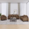 VidaXL Set de canapele cu perne, 3 piese, maro, textil 3201635