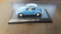 macheta volkswagen typ 1 (kafer) 1950 - atlas, 1/43, noua. foto