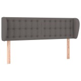 Cumpara ieftin Tablie de pat cu aripioare gri 147x23x78/88 cm piele ecologica