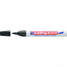 Marker permanent, Edding 8300 Industrial, corp metalic, varf rotund, 1.5-3mm, negru foto
