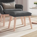 Taburet, gri deschis, 45x29,5x35 cm, material textil