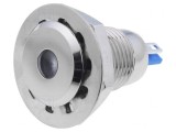 Lampă LED plată albă 12VDC &Oslash;12mm IP67 pentru lipit