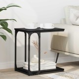 vidaXL Masă laterală Stejar Negru 50 x 35 x 52 cm Lemn compozit 881182