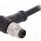 Conector M8, 4 pini, clasa etanseitate IP67, BULGIN - PXPPVC08RAM04ACL010PVC