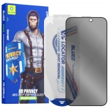 Folie de protectie Ecran Privacy Blueo Anti-Peep Applicator Pro pentru Apple iPhone 14 Pro Max, Sticla Securizata, Full Glue
