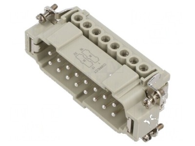 Conector HDC inserturi contact tată CNE PIN 16A 16 PE foto