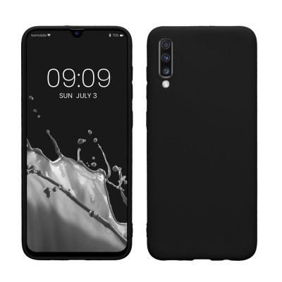 Husa pentru Samsung Galaxy A70, Silicon, Negru, 48427.47 foto