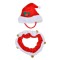 Set Căciulă și Fular Circular pentru C&acirc;ini, Accesorii Crăciun, Roșu, 12x15cm 20x4cm, Poliester