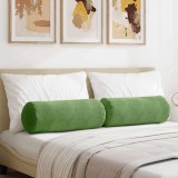 vidaXL Perne Bolster 2 pcs Verde deschis &Oslash; 25 x 70 cm 42014331