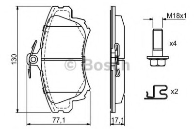 Set placute frana,frana disc MITSUBISHI COLT VI (Z3, Z2) (2002 - 2012) BOSCH 0 986 424 541 foto