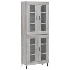 Dulap inalt, gri sonoma, 69,5x34x180 cm, lemn compozit