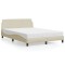 vidaXL Pat cu saltea, Dover, crem, 120x200 cm, textil 3208369