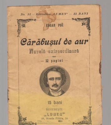 C8475 CARABUSUL DE AUR DE EDGAR POE foto