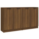 Cumpara ieftin Servante, 2 buc., stejar maro, 60x30x70 cm, lemn prelucrat