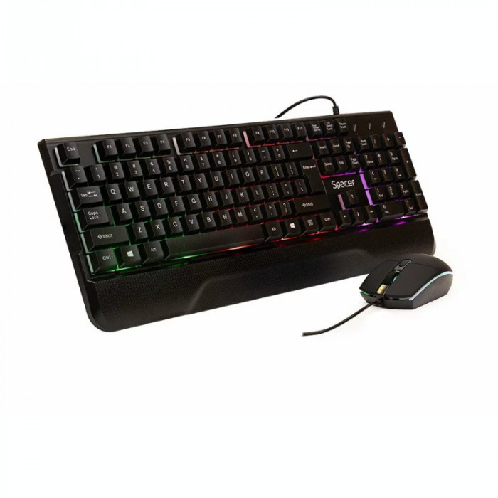 KIT tastatura si mouse gaming SPACER USB INVICTUS negru SPGK-INVICTUS