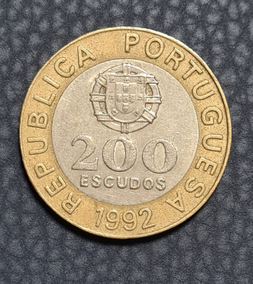 Portugalia 200 escudos 1992 Garcia de Orta foto
