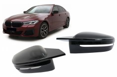 Capace oglinzi BMW Seria 5 G30 G31 G38 (2017-up) Seria 6 G32 (2017-up) Seria 7 G11 G12 (2015-up) Seria 8 G14 G15 (2017-up) M Sport Design Negru Lucios