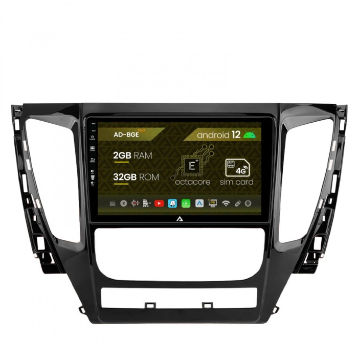 Navigatie Mitsubishi Pajero (2016-2018), Android 12, E-Octacore 2GB RAM + 32GB ROM, 9 Inch - AD-BGE9002+AD-BGRKIT270