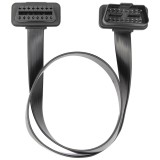 Cablu prelungitor OBD2 Techstar 16 pini Mama-Tata, 60 cm, panglica plata, J1962 Tip A 12V, cu trecere directa 1:1