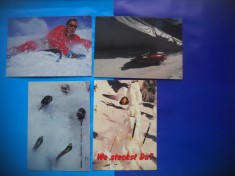 HOPCT LOT NR 483 SPORTURI DE IARNA -SPORT -4 CARTI POSTALE-NECIRCULATE