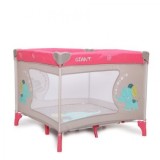 Tarc Pliabil Copii Moni Giant Salmon, 93x93x86 cm, Siguranta Dubla, Portabil, Design Atractiv