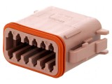 Conector cablu-cablu mufă mamă DT PIN 12 maro IP68