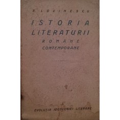 ISTORIA LITERATURII ROMANE CONTEMPORANE vol 1