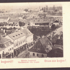 409 - LUGOJ, Timis, Panorama, Litho, Romania - old postcard - used - 1900