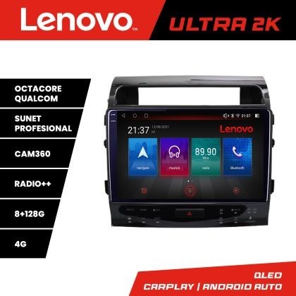 Navigatie Toyota Land Cruiser V8 L200 2009-2020 Qled 2K Octa Core 8+128 LTE 4G DSP Wifi 5Ghz HDMI android auto carplay radio gps internet kit-381-type