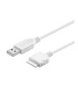Cablu de date si incarcare USB 1.2m Apple iPhone 4S iPad 1-2-3 alb, Oem