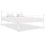 VidaXL Cadru de pat, alb, 120 x 200 cm, metal