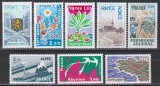 Franta 1977 - Regiunile Franței (Franche-Comt&eacute;,Languedoc-Roussillon,Ron-Alpi,Martinica,R&eacute;union,Bretania,Alsacia,Champagne), 8 Serii, SET COMPLET, MNH, Nestampilat