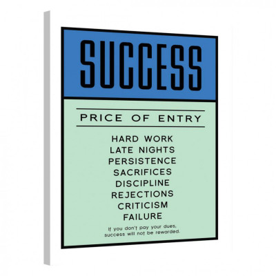 Tablou Canvas, Tablofy, Success &amp;middot; Price of Entry &amp;middot; Monopoly Edition, Printat Digital, 70 &amp;times; 100 cm foto