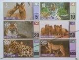Lot Bancnote Rusia Red Book Animale 2015 UNC, Colectie Rara