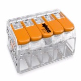 Conector Wago 221-415, 5 fire, 0.2-4 mmp, set 8 bucati