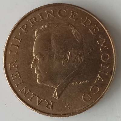 Moneda Monaco - 10 Francs 1981 foto