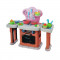 Bucatarie de jucarie pentru copii, cu aragaz, cuptor, chiuveta si alte accesorii si sunete, 39x50x13,5 cm, Maro