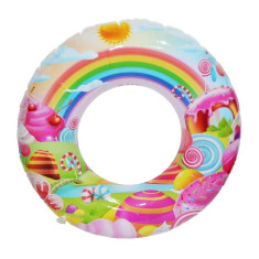 Colac de baie gonflabil Lollipop pentru copii, imprimeu multicolor