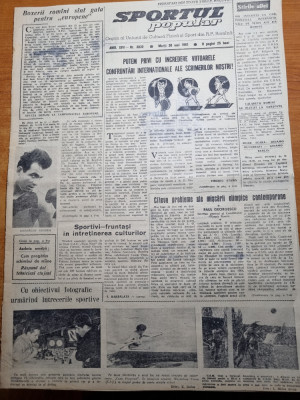 sportul popular 30 mai 1961-calarie,tenis,scrima,rugbi,moto,handbal,natatie foto